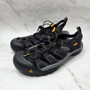 Keen Newport H2 Hiking Sandals Black Suede Closed Toe Waterproof Women's 10